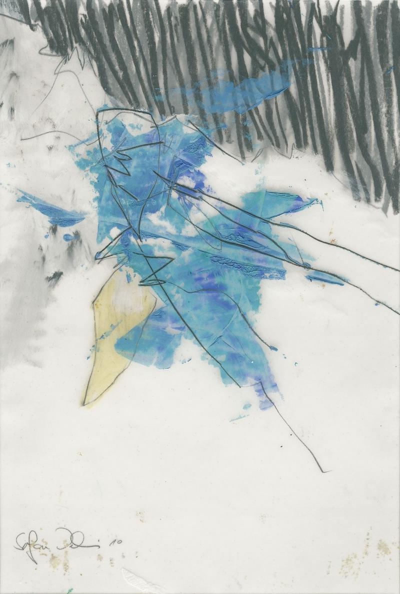 Zeichnung/Malerei auf Papier und Transparentpapier