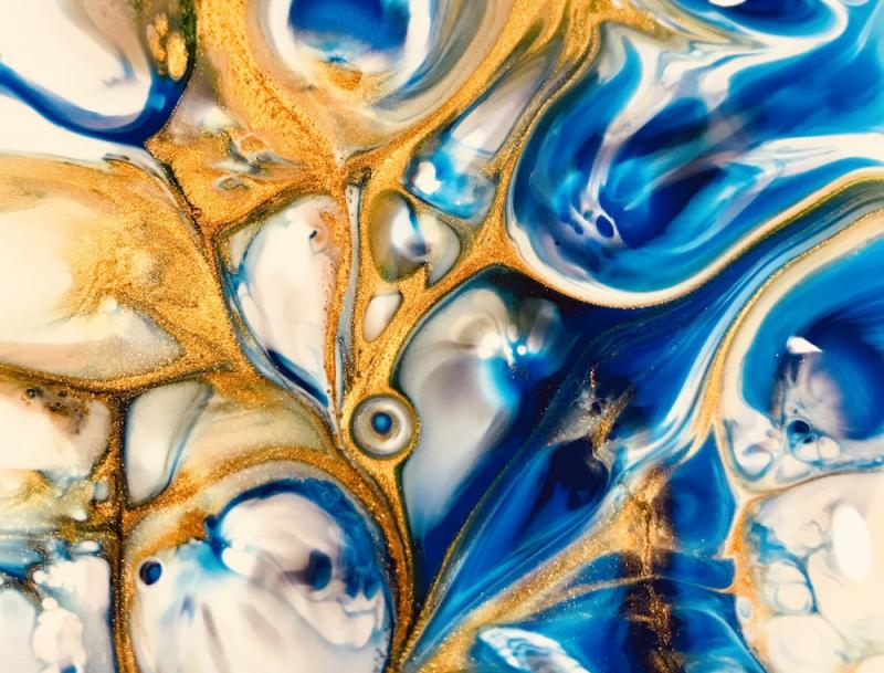 Resin Workshop: Bilder und Resinachat-Untersetzer mit Gießharz