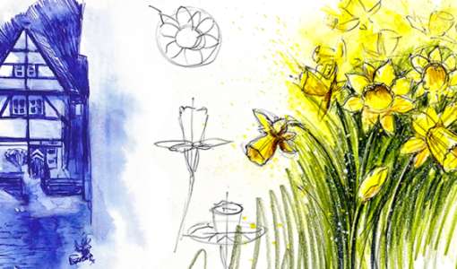 Aquarellieren mit Stiften