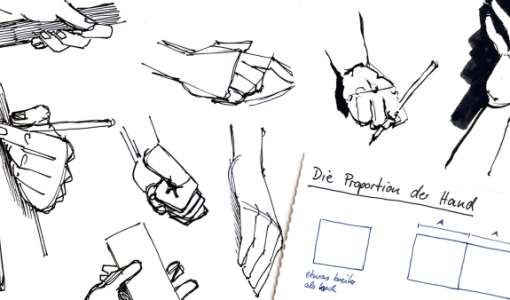 After Work: Hände im Sketching